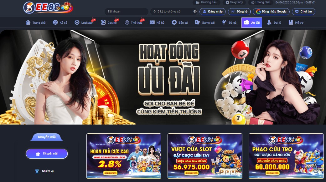 Đánh giá nhà cái EE88 đang tặng trải nghiệm 50k 1 Đánh giá nhà cái EE88 đang tặng trải nghiệm 50k