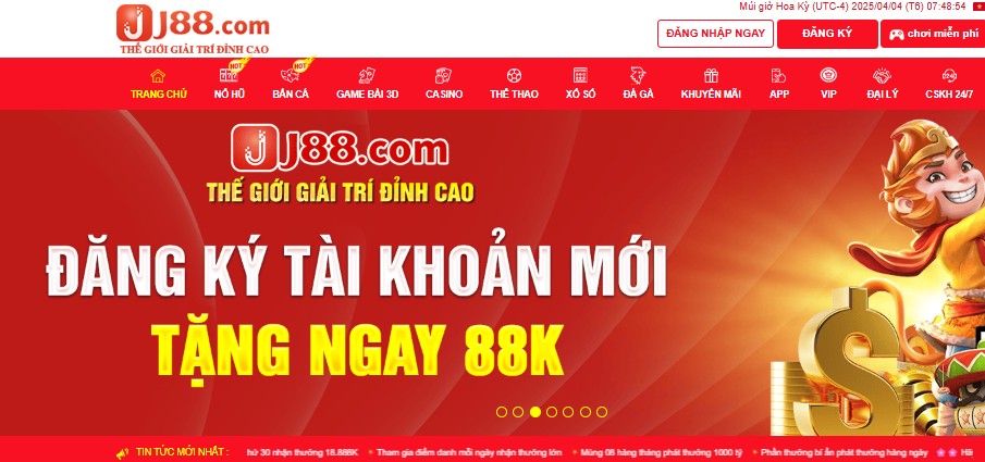 Đánh giá nhà cái J8bet mới ra mắt tặng 88k