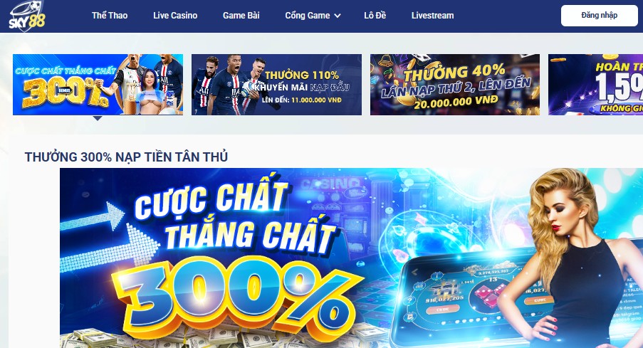 Khám phá nhà cái Skybet đang có ưu đãi VIP 2 Điều kiện để trở thành thành viên VIP tại nhà cái Sky88