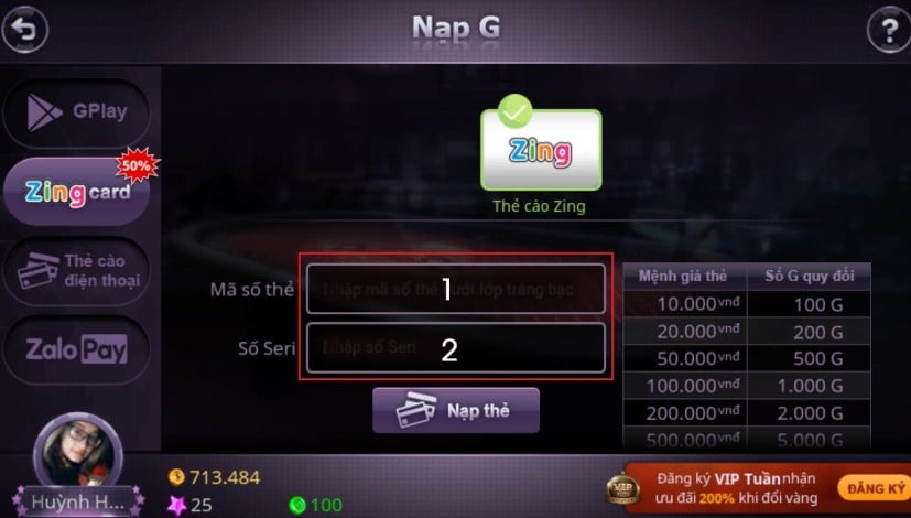 Nạp G ZingPlay để làm gì?
